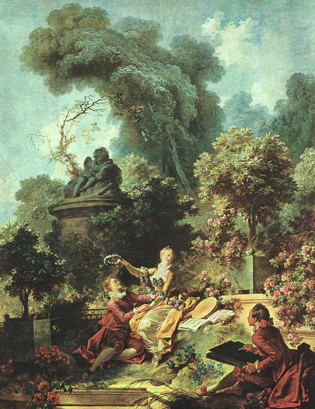 Jean-Honore Fragonard The Lover Crowned France oil painting art